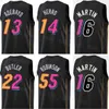 Ekran Baskı Erkekler Gençlik Şehri Basketbol Jimmy Butler Jersey 22 Kyle Lowry 7 Dwyane Wade 3 Tyler Herro 14 Bam Adebayo 13 Duncan Robinson 55 Özel İsim Numarası