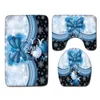 Tapetes de banho natal snowflake padrão de banheiro produtos de tapete de tapete de tapete de tapete tampa de tampa do banheiro assento