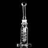 28cm Tall Freezable Coil Bong Bubbler Hookahs Glass Water Bongs Smoking Pipe Recycler Dab Rigs with 14mm bowl