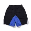 Short imprimé panneau réfléchissant Colorblock noir Rhude rue cordon de serrage décontracté pour hommes et femmes