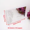 25x18cm Horizontal Tree Leaf Art Design Personalized Acrylic Mirror Cover Wedding Signature Guestbook Custom Check in Book 220630