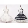 Vêtements de nuit pour femmes, jupon Lolita blanc, jupe courte en Organza à plusieurs niveaux