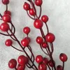 Decorazione per feste 5 pezzi bacche artificiali bacche rosse finte fiore di Natale albero decorativo per feste in casa