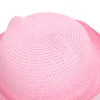 Chapeau de soleil pour enfants mignon printemps été garçon fille enfants bébé chapeau de paille casquette d'été Panama nuances oreille chapeaux de plage Casquette 220514