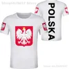 폴란드 티셔츠 DIY 무료 사용자 정의 이름 번호 POL 티셔츠 국가 플래그 PL 공화국 폴란드카 컨트리 대학 인쇄 PO 옷 220702