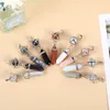 Natural Stone Hexagram Hexagon Charms Pendant Reiki Healing Crystals Rose Quartz Pendulum Pendants For Necklace Jewelry Making