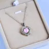 Pendant Necklaces Elegant Heart Shape With Round Imitation Opal Jewelry Women's Necklace Gorgeous Valentines Gift Wholesale LotsPendant
