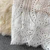 Nouvelles femmes039s Sexy Gauze Puff Sleeve courte creux Crochet Lace Floral Bodycon Tunique Robe crayon smlxl5978799