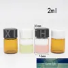 5 pièces Mini bouteilles en verre ambré flacons d'échantillons de médecine conteneurs de réactif de poudre de laboratoire avec couvercles à vis 2ml 3ml 5ml 10ml