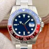 EWF Top Quality Watches 116719Blro 40mm GMT 904L SS Pepsi Ceramic Bezel ETA2836 Cal.3186 Automatisk herrklocka Blue Dial Rostfritt stålarmband Gents armbandsur