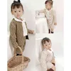Toddler Baby Boys Girls Clothing Sets Fall Winter Cardigan Sweater+Shorts Infant Baby Girls Boys Knit Suit Korean Style AA220316