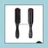 Other Home Garden Wood Handle Boar Bristle Cleaning Brush Hairdressing Men Beard Anti Static Barber Hair St Dh2Ie