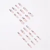 False Nails 24Pcs/Box Detachable Coffin With Design Wearable Ballerina Fake Full Cover Nail Tips Press On Manicure Prud22