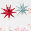 9-Pointed Star Paper Stars Origami Ornaments Christmas Star Origamis Home Decoration Födelsedag Kinderfönster Fönster Pendant BH6703 WLY