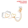 2st Long Tassel Chain Stud Earrings for Women Girls Fashion Statement Browilage Heart Pendant Trend Ear Jewelry Wholesale 2022