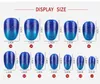 Odłączany fałszywy paznokci Sztuczne wskazówki Zestaw Pełna pokrywa do krótkiej dekoracji Naciśnij Nails Art Fake Extension Wskazówki z klejem