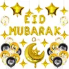 Partydekoration 43 Stück Eid Mubarak Banner Luftballons Set Ramadan Karim Islamischer Muslim Al Adha Zubehör DIY Geschenke