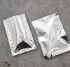 7 * 10 cm (2,8 * 3,9 ") 200 Pz / lotto Open Top Foglio di alluminio argento Sacchetto di imballaggio in plastica Sacchetti sottovuoto Sacchetto termosaldato Confezione per alimenti