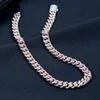 Chains Hip Hop Jewelry Double Color 18 Inch Stylish Chain Style 12mm Silver Rose Gold Cuban Link For UnisexChains ChainsChains Heal22