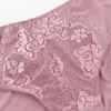 Trufeeling High Waist Lace Plus Size Panties Women Milk Silk Big Size Briefs Intimates Female Underwear Pink XL 2XL 3XL 4XL 5XL 220512