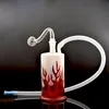 Creative Fire Blaze Glass Oil Burner Bongs Hookah 10mm Joint Smoking Water Pipe Inline Biese Matrix Perc with Male Glass Oil Burner Pipe and Hose