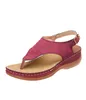 Sandálias femininas de verão com tiras, sapatilhas, bico aberto, sapatos casuais lisos Rome Wedges Tanga feminina sexy 220602