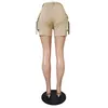 Echoine Summer Hight Pockets Shorts Женщины повседневные сексуальные грузовые шорт -брюки уличные брюки 220622