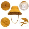 Verão Big Brim Baby Sun Hat Kids Balde Cap meninos meninos Chapéus de linho de algodão Crianças Capas de praia Crianças Caps Caps 2m-4y 220514