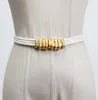 2022 Street Photo Fashionable New Belt Womens Dress Midje Tätning Enkel mångsidig metallelastisk
