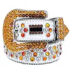 Women Rhinestone Belt Simon Silver Shiny Diamond Fashion Crystal Ladies Waist Belt for Jeans3795119