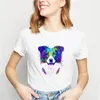 Watercolor Jack Russell T Shirt Terrier Animal Print T-shirt Female Harajuku Graphic Dog Lovers Funny