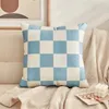 Fashion Checkerboard Plaid Cushion Cover Soft Dutch Velvet Pillow Cases SOFA SEAT BED Vintage Home Decoration Throw Pillow Case 220517