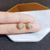 Stud 18k Gold 18 K Woman Earrings Unusual Earings Trend Piercing Small Crystal Vintage Ear Cuffs For Party Women's JewelryStud Dale22 Fa
