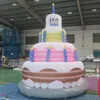 Ücretsiz gemi dış mekan aktiviteleri reklam 4m 13ft uzun boylu şişirilebilir kek modeli hava şişirilmiş sıçrama doğum günü pastaları balon Blower ile partiler için