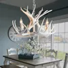 Pendellampor modern LED -ljuskronor E14 -lampor Belysning Hanglamp Industrial Buck Deer Horn Antler Bedroom Living Room Kitchen FixturesPendan