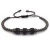 Braccialetti con ciondoli Braccialetti da uomo di marca di moda Bracciale intrecciato con gioielli Macrame Anil Arjanda Unisex Pave CZ 4MM Perline di rame Regalo Braccialetti con ciondoliCharm Lar