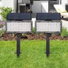 Super Bright LED Solar Powered Light Control Garden Decoration Lights Justerbar utomhusvattentät solväggslampa