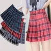Skirts Preppy Style Summer Women 2022 Fashion Kawaii Cute School Pleated Skirt For Girls High Waist Korean Plaid Mini SkirtSkirts