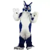 2022 factory new Long hair blue Wolf Mascot costumes for adults circus christmas Halloween Outfit Fancy Dress Suit