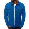 Men's Jackets Men's Solid Color Fashion Cargo Jacket Veste Jean Fille Slim Multi-pocket Button Lapel Six Kinds Of ColorMen's