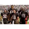 MIT самый длинный двор фильма Джерси EJ Paul Crewe # 18 Американский футбол Джерси средняя машина 100% сшитые ретроприки черные