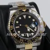 New Style Watches of Men 40MM Super GMF Factory 904L Steel Real Wrapped 18K Gold Automatic Cal 3186 Movement Diving Ceramic Bezel288Q