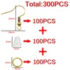100/300 st/Lot Hypoallergenic Earring Hook Kit Mix-Color Ear Drairs Fish Hooks Open Jump Rings Earplugs för att göra reparation