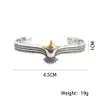 Viking Eagle Open Cuff Bangle Bracelet Bracelets Réglables Faune Tribale Indian Eagle Wing Poignet Bijoux Hip Hop Punk Rock Saint Valentin Cadeau pour Petit Ami Hommes