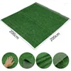 Décoratif Fleurs Couronnes Gazon Artificiel Tapis Vert Faux Synthétique Jardin Paysage Pelouse Tapis Gazon Pour L'école Jardinage