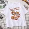 女性用TシャツレトロトリッピーマッシュルームかわいいTシャツoネックカジュアルサマー特大の女性Tシャツ2022ファッションストリートウェア服Y2Kエステット