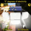 Solar Lights Outdoor 182/112 LED Wall Lamp with Adjustable Heads Security LED Flood Light IP65 Waterproof 3 Working Modes