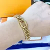 selling Jewelry trendy Get Dressed bracelet expresses its statement with flat wide links L logo is meticulously engraved on t222r2360946