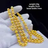 Chains Luxury 24k Gold Plated Hollow Ball Bead Necklace Ladies Fashion Atmospheric Clavicle Chain Wedding Anniversary High Jewelry GiftChain