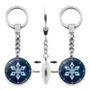 Nyckelringar Genshin Impact Keychain Game Eye of God Water Wind Thunder Double Sided Glass Pendant Key Chain CHARM RING HOLDER FRED22